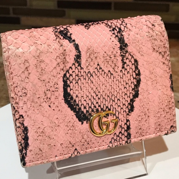 GUCCI GG Marmont Python Compact Wallet- Pink ❤️‍🔥 - Picture 5 of 17